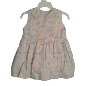 Samara 18m girls dress bubble hem Pastel Lined Peter Pan Collar